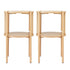Artiss Set of 2 End Tables – Boho Straw‑Rope Design, 2‑Tier, 20kg Top Load, 39×65cm