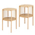 Artiss Set of 2 End Tables – Boho Straw‑Rope Design, 2‑Tier, 20kg Top Load, 39×65cm