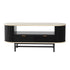 Artiss Coffee Table Drawer Shelf Wood&Black