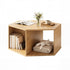 Artiss Coffee Table Hexagonal Center Table with Open Storage 2-Way Display Side Table Wood