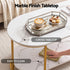 Artiss Coffee Table 2 Tier Oval Marble Finish Storage Shelf Metal Frame Center Table Living Room 100x50x45cm White & Gold