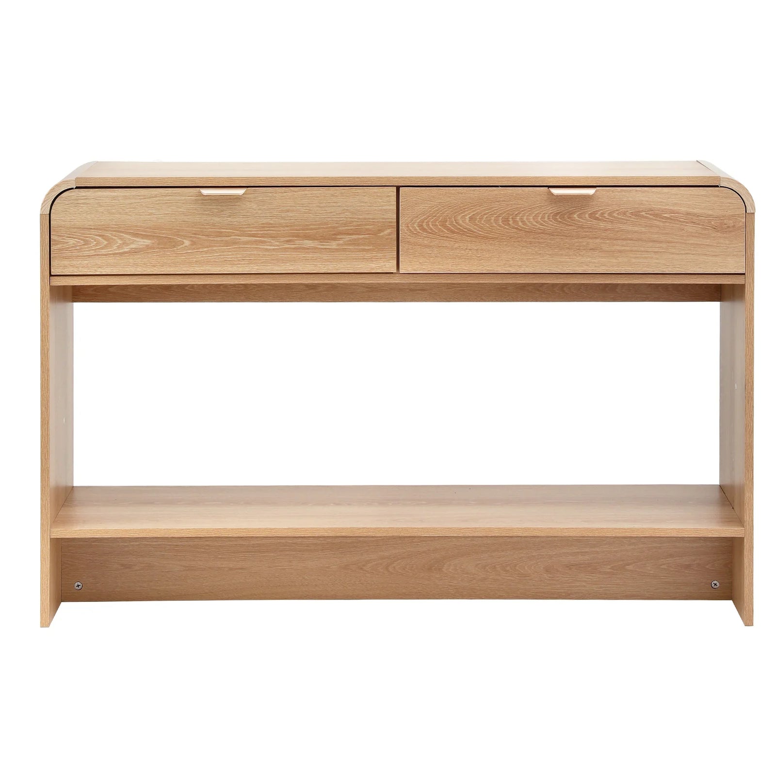 Console Table Hallway Entryway Storage Drawer Shelf Curved Edge 120CM Pine