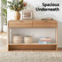Console Table Hallway Entryway Storage Drawer Shelf Curved Edge 120CM Pine