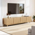 180cm Entertainment Unit – Fluted Doors, Storage Cabinets, Pine