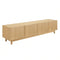 180cm Entertainment Unit – Fluted Doors, Storage Cabinets, Pine