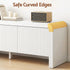 180cm White TV Unit – Fluted Doors, Push‑to‑Open, Soft Close, 70kg Capacity
