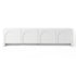 TV Unit 180cm White – Concave Entertainment Cabinet with Adjustable Shelves