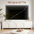 TV Unit 180cm White – Concave Entertainment Cabinet with Adjustable Shelves
