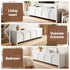 TV Unit 180cm White – Concave Entertainment Cabinet with Adjustable Shelves