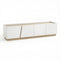 Artiss TV Unit 180cm White & Pine – 4 Cabinets, Soft‑Close, 70kg Top, Cable Holes