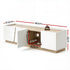 Artiss TV Unit 180cm White & Pine – 4 Cabinets, Soft‑Close, 70kg Top, Cable Holes
