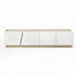 Artiss TV Unit 180cm White & Pine – 4 Cabinets, Soft‑Close, 70kg Top, Cable Holes