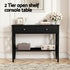 Console Table 2 Drawers 100CM Black