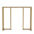 Console Table Marble Effect White&Gold