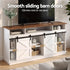 Artiss Buffet Sideboard Cabinet 150cm 3-Tier Kitchen Storage Sliding Doors White