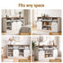 Artiss Buffet Sideboard Cabinet 150cm 3-Tier Kitchen Storage Sliding Doors White