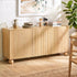 Artiss Buffet Sideboard Cabinet 2-Tier Fluted Kitchen Storage Ball Legs Pine
