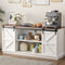 Artiss Buffet Sideboard Storage Cabinet Kitchen Cupboard Sliding Doors White