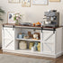 Artiss Buffet Sideboard Storage Cabinet Kitchen Cupboard Sliding Doors White