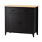 Artiss Buffet Sideboard Cabinet Kitchen Storage Cupboard Pantry 2 Drawers Black