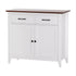 Artiss Buffet Sideboard Storage Cabinet Kitchen Cupboard Hallway 2 Drawers White
