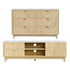 TV Unit & Chest of Drawers Set Solid Wood Legs Pine