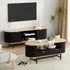 2‑Piece Lounge Set – 140cm TV Unit & Fluted Coffee Table, Black/Pine
