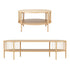 2‑Piece Lounge Set – 148cm TV Unit & Rustic Coffee Table, Pine