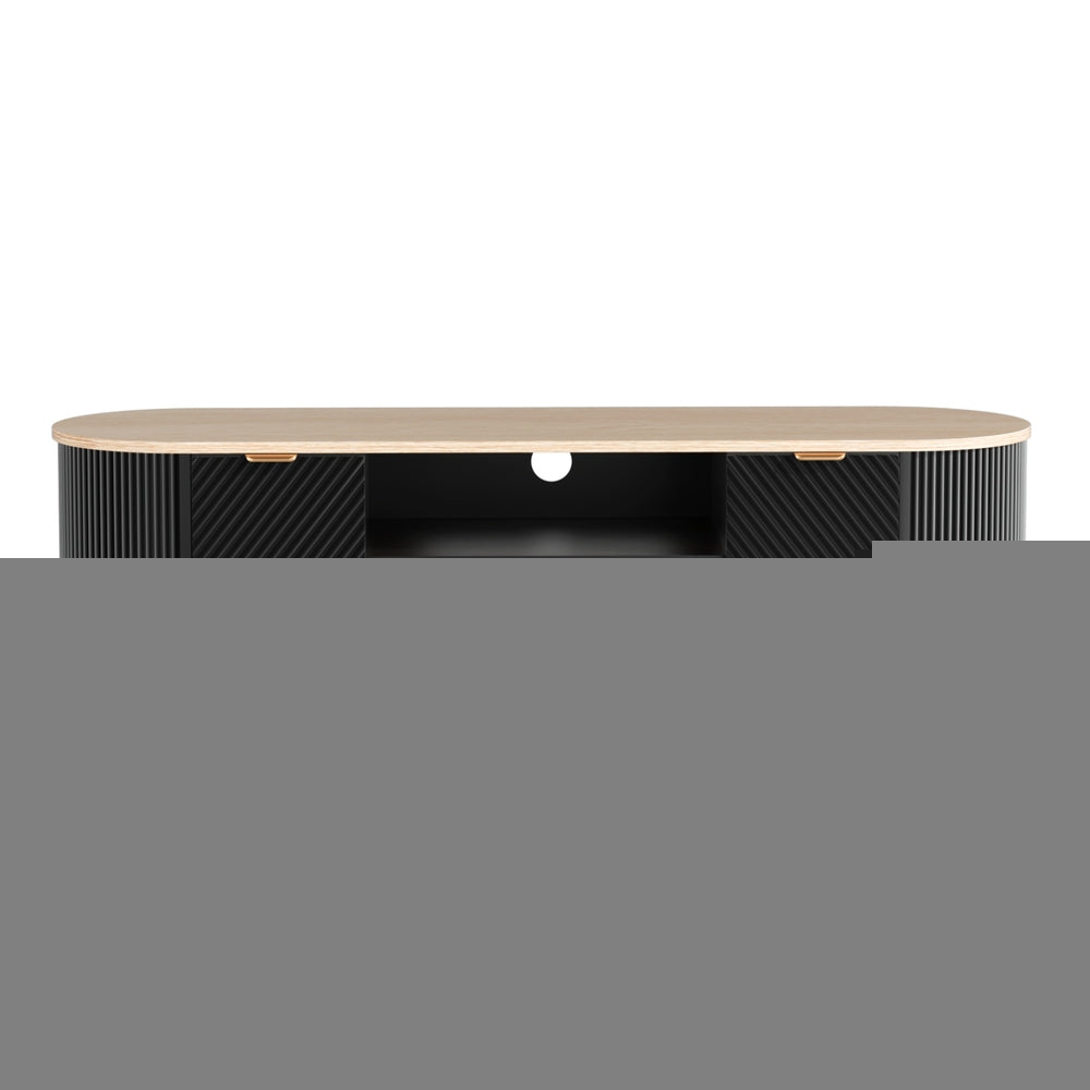 Artiss TV Unit Entertainment Unit Storage Cabinet Black Pine
