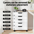 Artiss 5 Drawer Mobile Filing Cabinet Rolling Storage Cabinet White