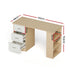 Artiss Computer Desk Drawer Shelf Oak White 120CM