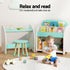 Keezi Kids Bookshelf 2 In 1 Table Chair Set Bookcase Toys Shelves Children Organiser