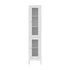 2X Bathroom Storage Cabinet 160cm Tall Slim Floor Cupboard Toilet Glass Door White