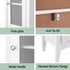 2X Bathroom Storage Cabinet 160cm Tall Slim Floor Cupboard Toilet Glass Door White