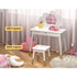 Kids Dressing Table & Stool – Cloud Motif, Mirror, Storage Drawer, White