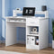 Artiss Office Computer Desk with Storage Drawer Keyboard Tray White