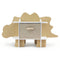 Dinosaur Kids Bookshelf 2-Tier Children's Bookcase Wooden with with Fabric Drawer, Toddler Bookshelf Toy Storage Organizer for Preschool, Kids Room, Playroom, Nursery