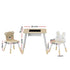 3PCS Kids Table and Chairs Set Activity Desk Chalkboard Toy Hidden Storage