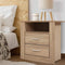 Artiss Bedside Table 2 Drawer Nightstand Storage Cabinet Oak