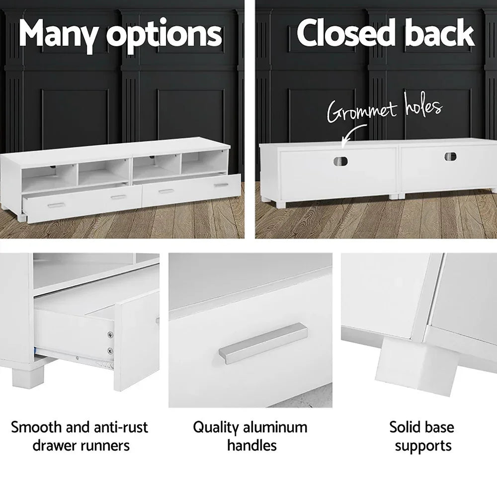Artiss 3-in-1 Entertainment Unit TV Stand Storage Cabinet 180cm White