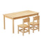 1 Keezi Kids Table and 2 Chairs Set Pinewood