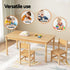 1 Keezi Kids Table and 2 Chairs Set Pinewood