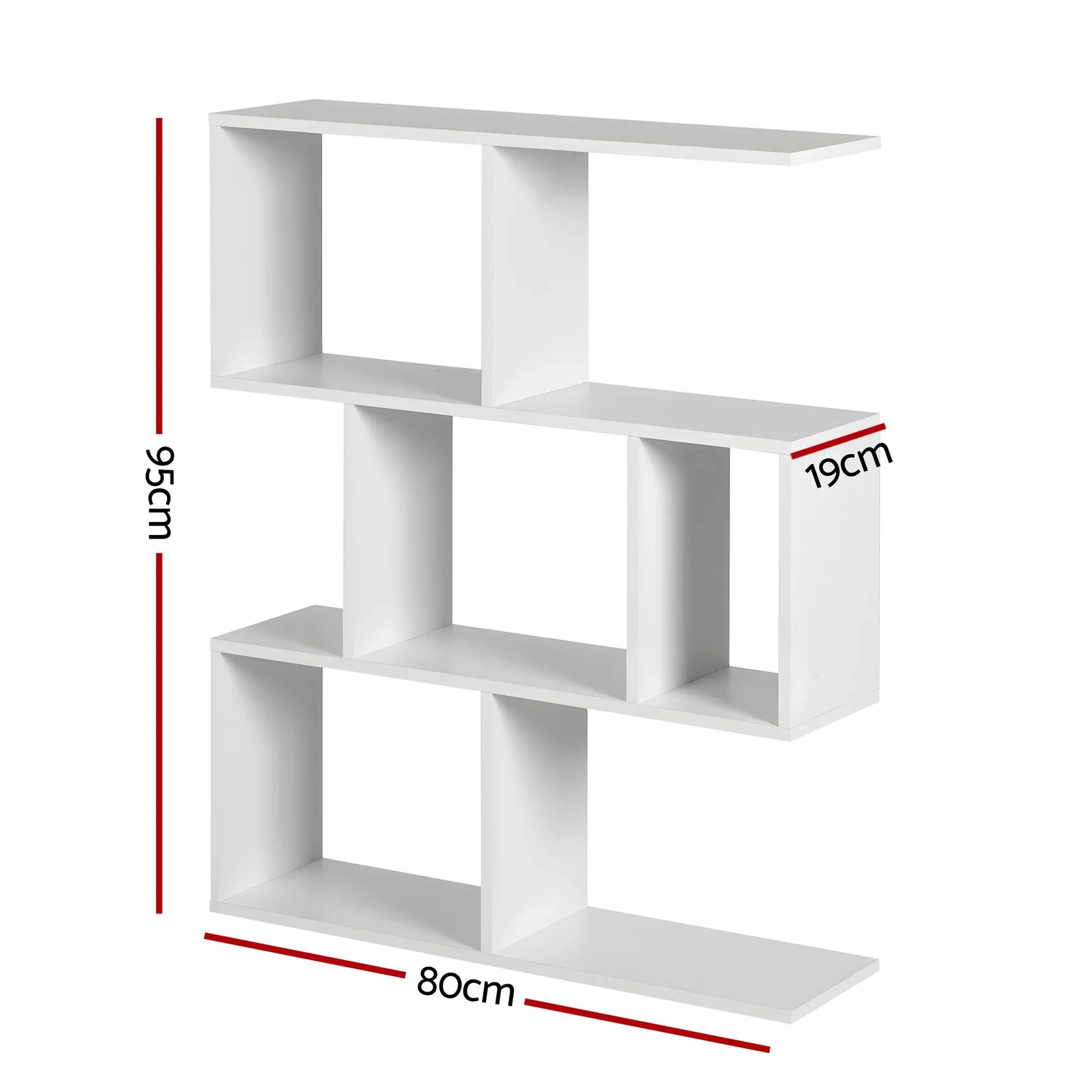 Artiss Floating Wall Shelf Bookshelf 3-Tier Display Storage Organiser White