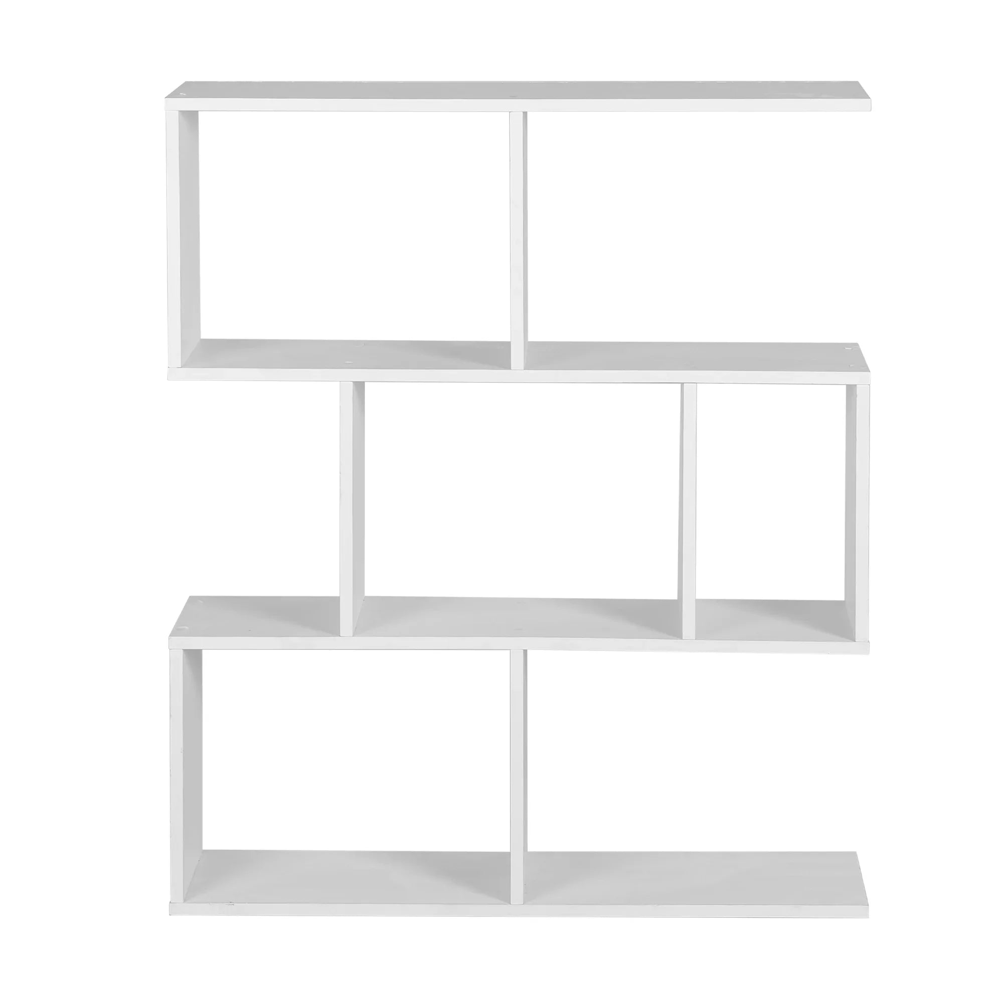 Floating Wall Shelf Bookshelf 3-Tier Display Storage Organiser White