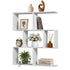 Artiss Floating Wall Shelf Bookshelf 3-Tier Display Storage Organiser White