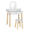 Kids Dressing Table Set – Vanity Desk with Mirror & Stool White