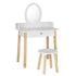 Kids Dressing Table Set – Vanity Desk with Mirror & Stool White