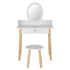Kids Dressing Table Set – Vanity Desk with Mirror & Stool White