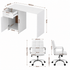 Office Desk and Chair Set 100cm Computer Desk PU Leather Office Chair