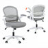 Artiss Computer Desk & Ergonomic Office Chair Set 120cm Home Office Study Desk with 3 Drawers & 3 Shelves, Mesh Computer Chair with Flip-Up Armrests